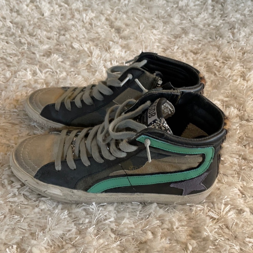 Golden Goose Camo Slides